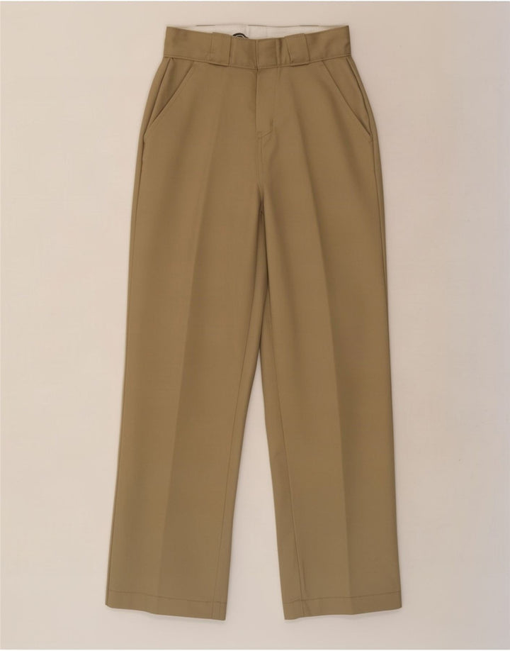 Женские прямые брюки чинос Dickies W24 L26 бежевого цвета из полиэстера