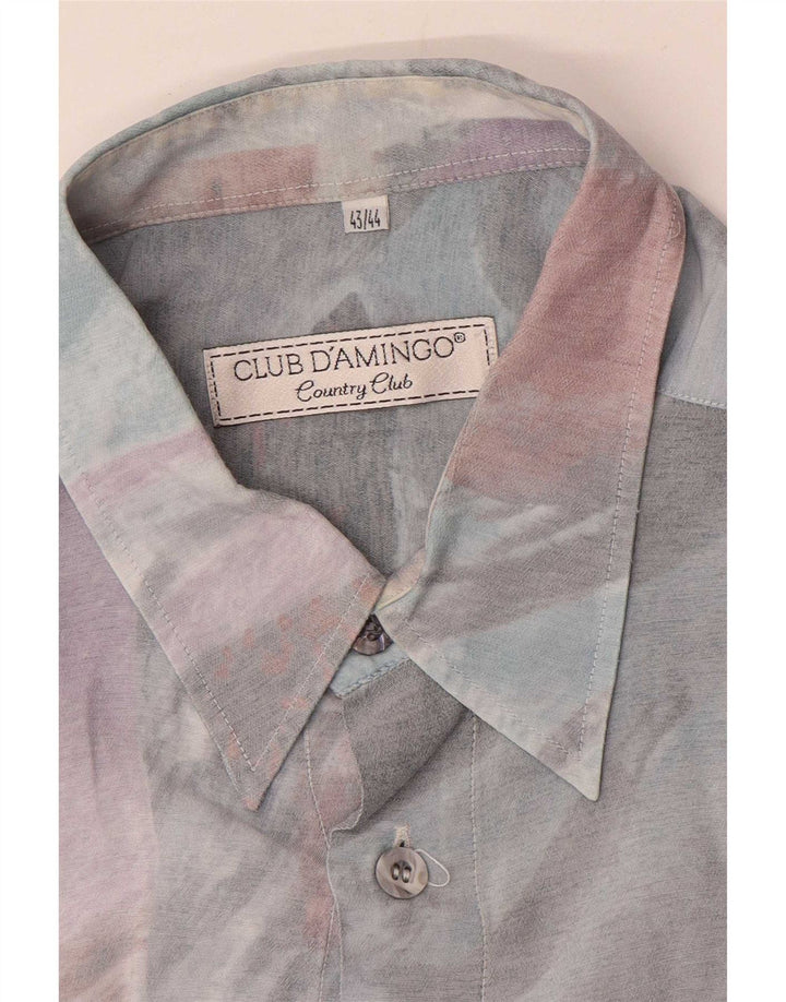 Мужская рубашка Club D'Amingo с абстрактным узором, размер 43/44 XL, разноцветная