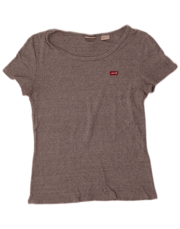 Женская футболка Levi's Top UK 8, маленькая серая в крапинку