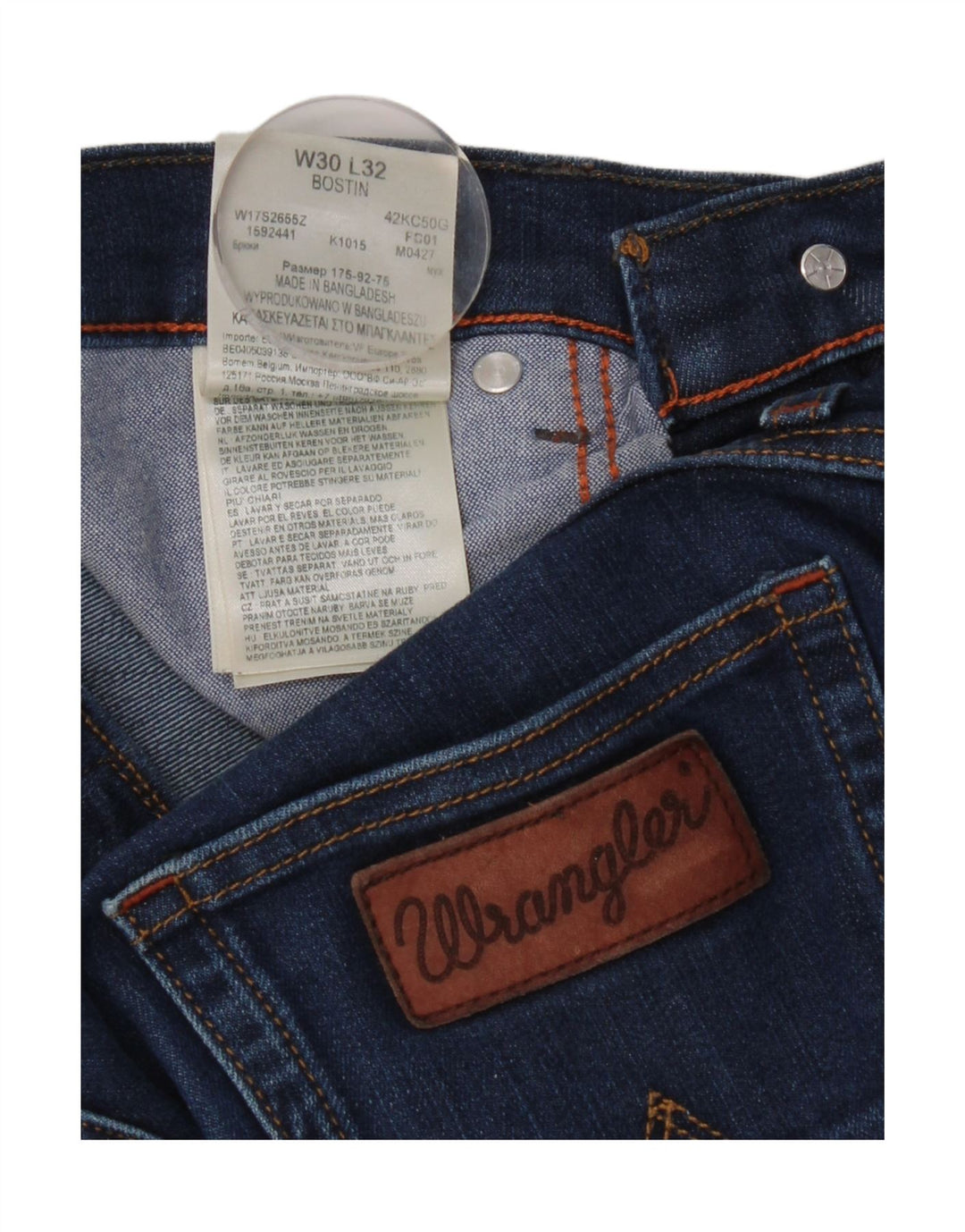Женские джинсы Wrangler Bostin Slim W30 L32, синий хлопок