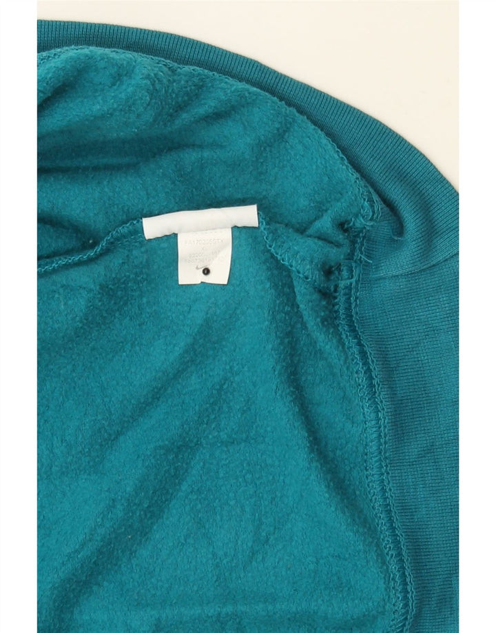 NIKE Womens Oversized Graphic Hoodie Jumper UK 18 XL Blue Polyester Vintage Nike and Second-Hand Nike from Messina Hembry 
