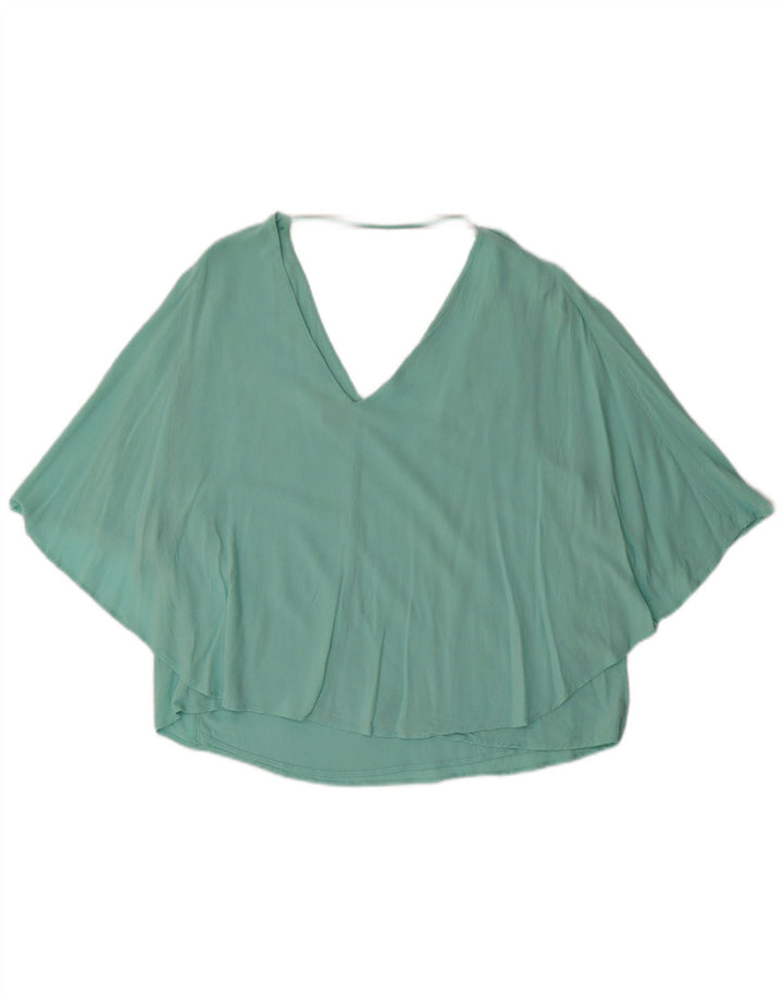 Женская блузка Zara Top UK 14, большой бирюзовый цвет
