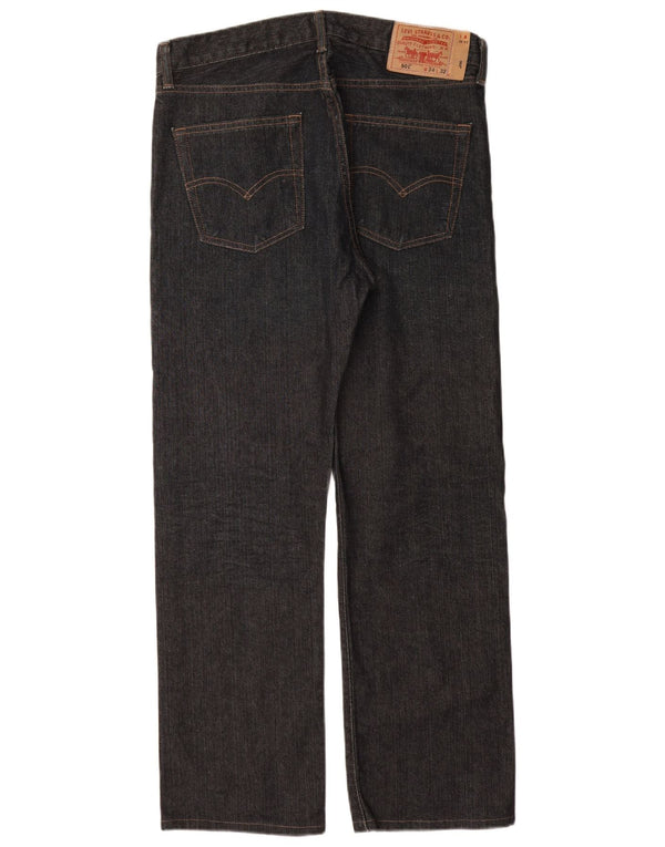 Мужские прямые джинсы LEVI'S 501 W34 L30 темно-синие, хлопок