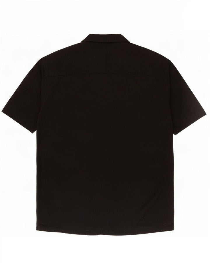 Мужская рубашка с коротким рукавом Zara XL, черный хлопок