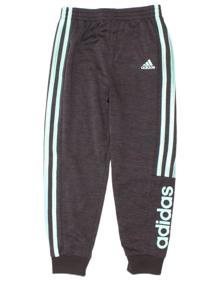 Спортивный костюм Adidas для мальчиков с графическим рисунком Брюки для бега 5-6 лет Серый полиэстер