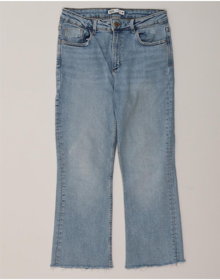 Женские укороченные джинсы ZARA Bootcut EU 40, средние W30 L25, синие, хлопок