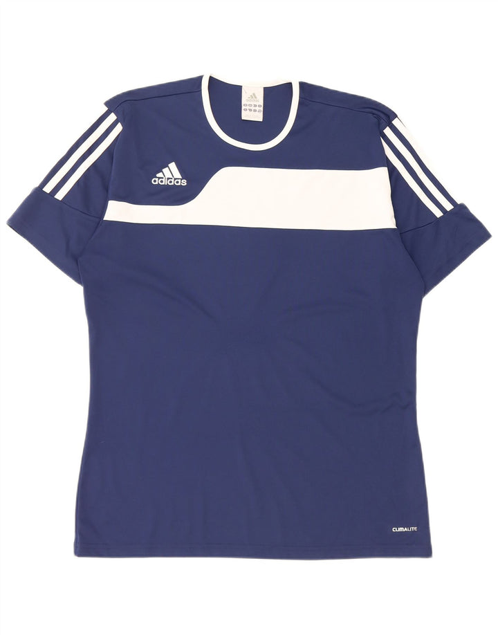 Мужская футболка Adidas Climalite Top Medium Navy Blue Colorblock