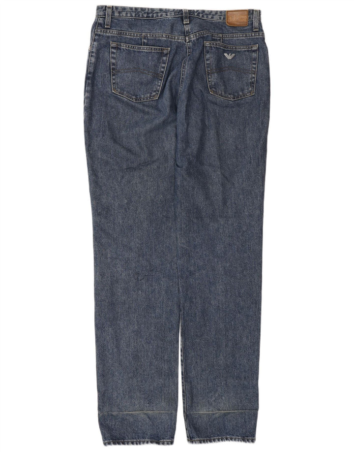 Мужские прямые джинсы ARMANI W33 L34 синие, хлопок