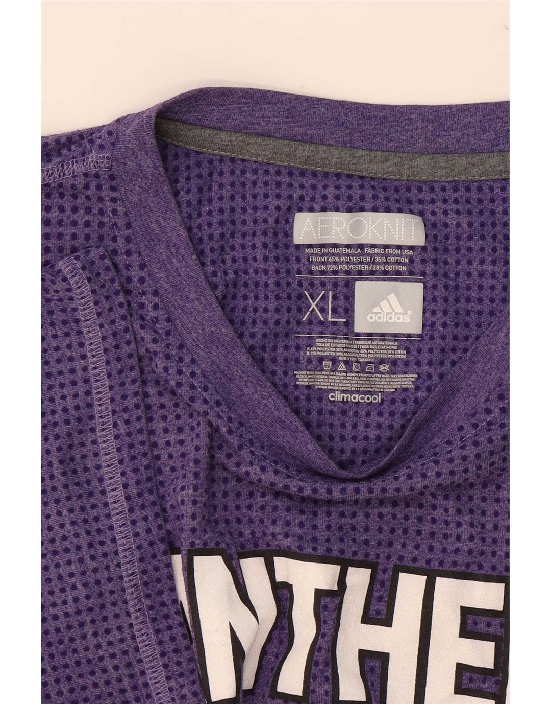 Adidas Мужская футболка с рисунком Panthers Top XL Фиолетовый полиэстер