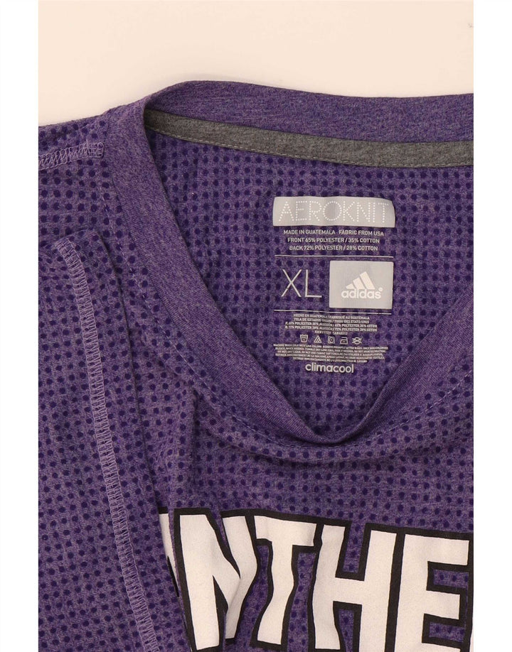 Adidas Мужская футболка с рисунком Panthers Top XL Фиолетовый полиэстер