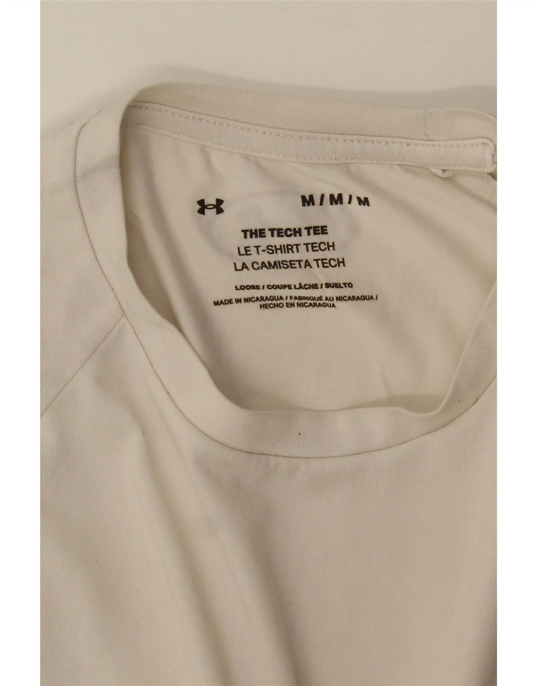 Мужская футболка Under Armour Top среднего белого цвета