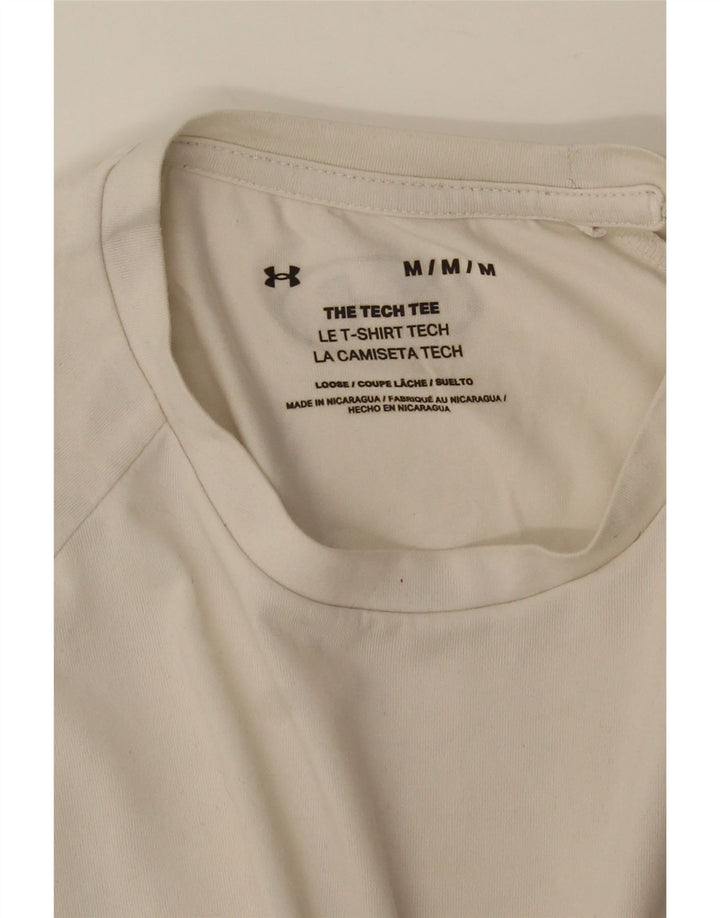 Мужская футболка Under Armour Top среднего белого цвета
