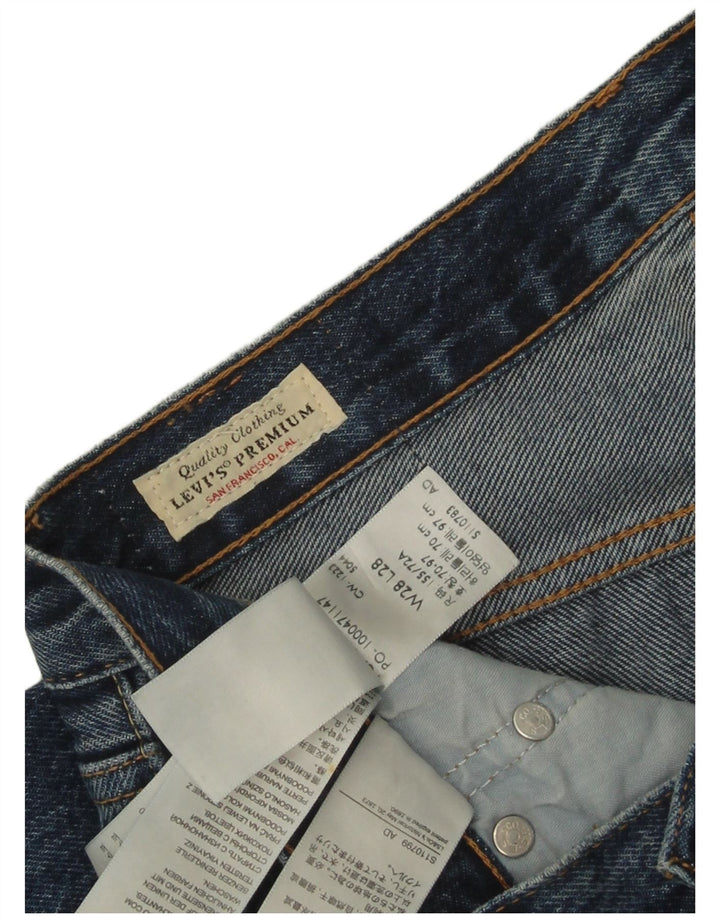 Мужские прямые джинсы Levi's 501 W28 L28 синие, хлопок