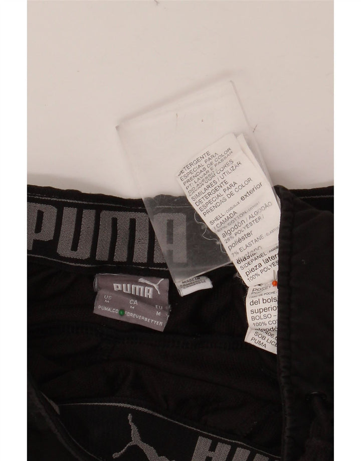 Мужские спортивные брюки PUMA из хлопка среднего размера, черные