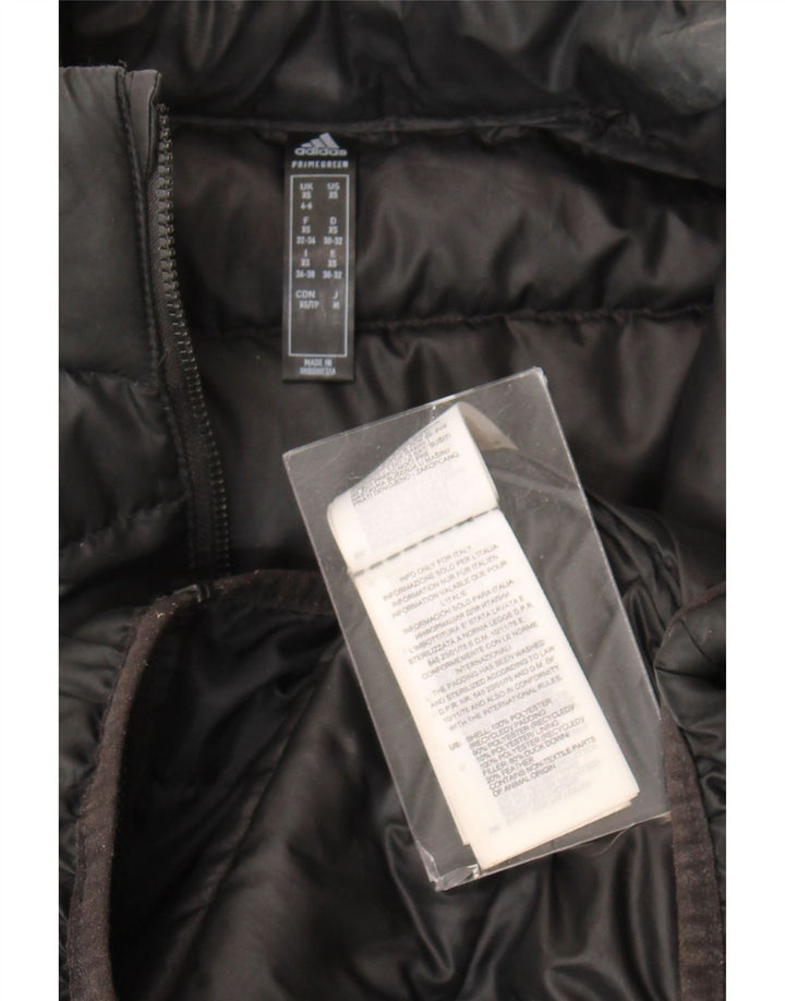 Женская стеганая куртка Adidas UK 4/6 XS, черный полиэстер