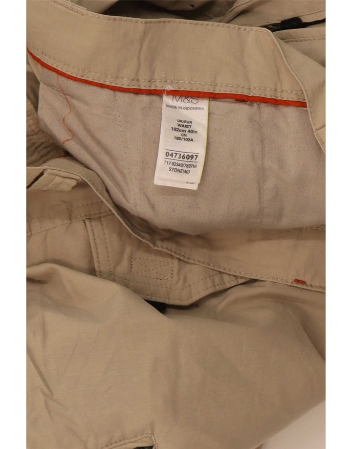 Мужские шорты-бермуды Marks & Spencer W40 XL, бежевые, хлопок
