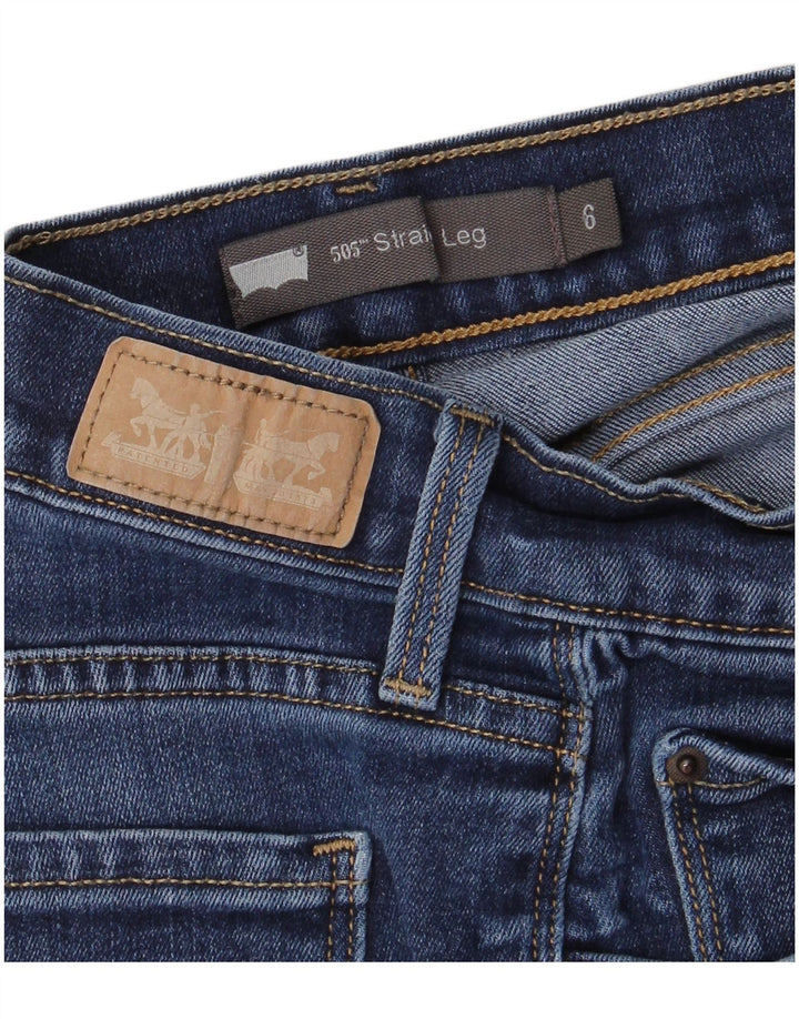 Женские прямые джинсы LEVI'S 505 США 6 Средние W28 L31 Синие