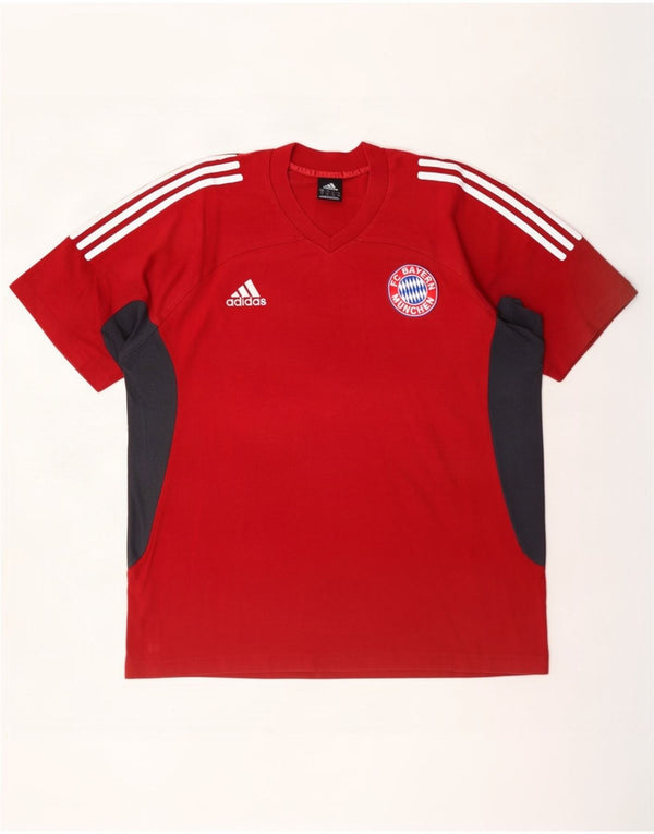 Adidas Мужская футболка FC Bayern Munchen Top UK 42/44 XL Красный Цветной блок