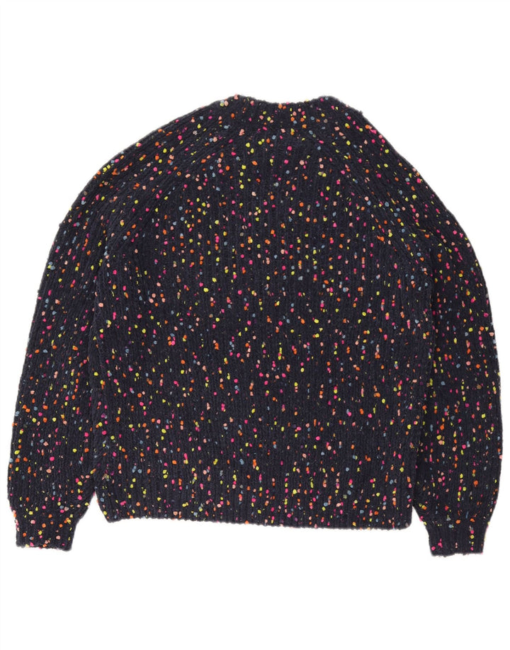 Женский джемпер с круглым вырезом MARKS & SPENCER UK 12, средний темно-синий