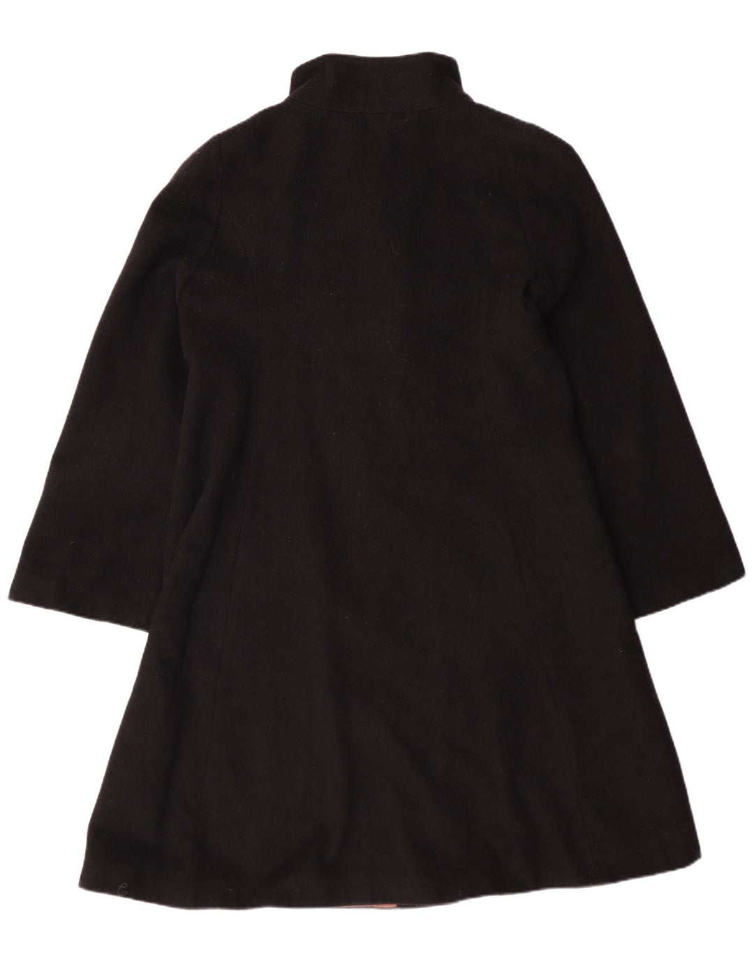 LAURA ASHLEY Женское пальто UK 12 Среднее черное шерстяное