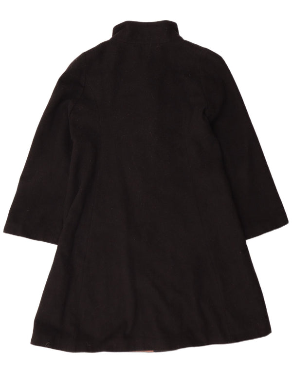 LAURA ASHLEY Женское пальто UK 12 Среднее черное шерстяное