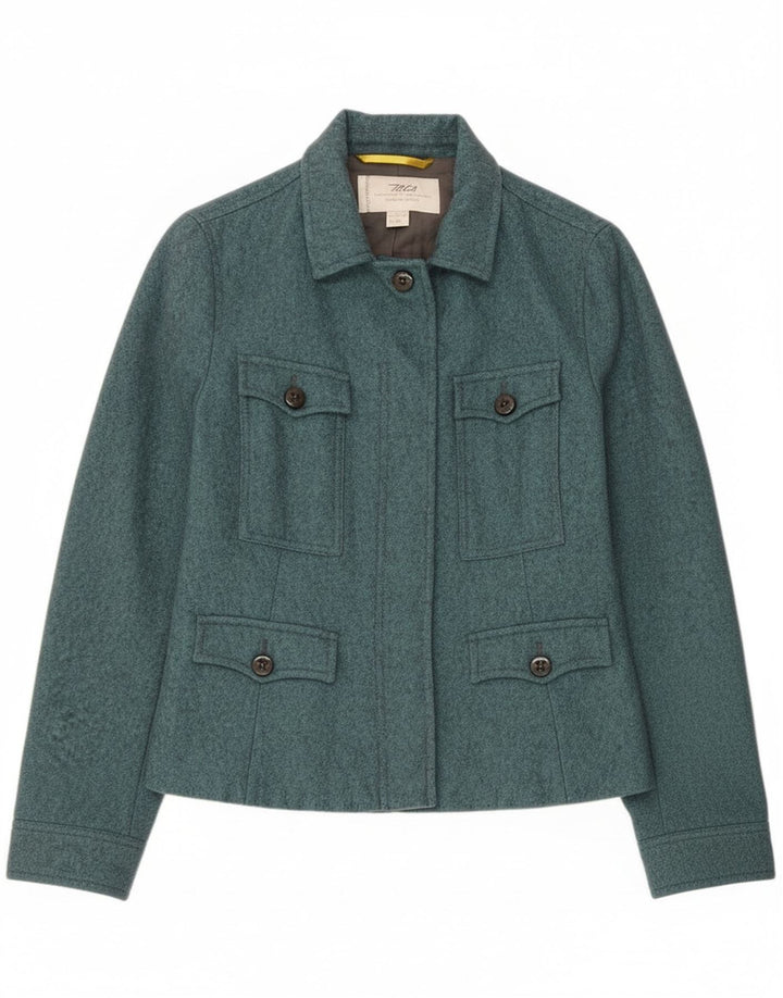 Женская куртка Marlboro Classics UK 12, шерсть среднего цвета, синяя