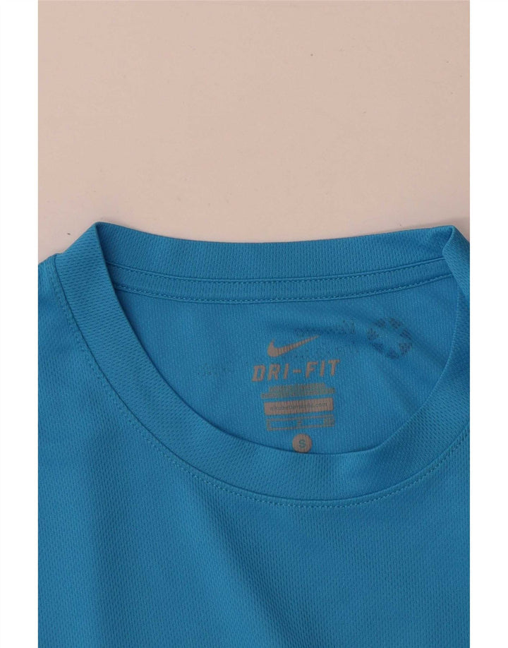 Мужская футболка с графическим принтом Nike Dri Fit, маленький синий цвет