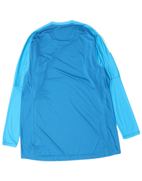 Мужская футболка ADIDAS Climalite Top XL из полиэстера в синюю полоску