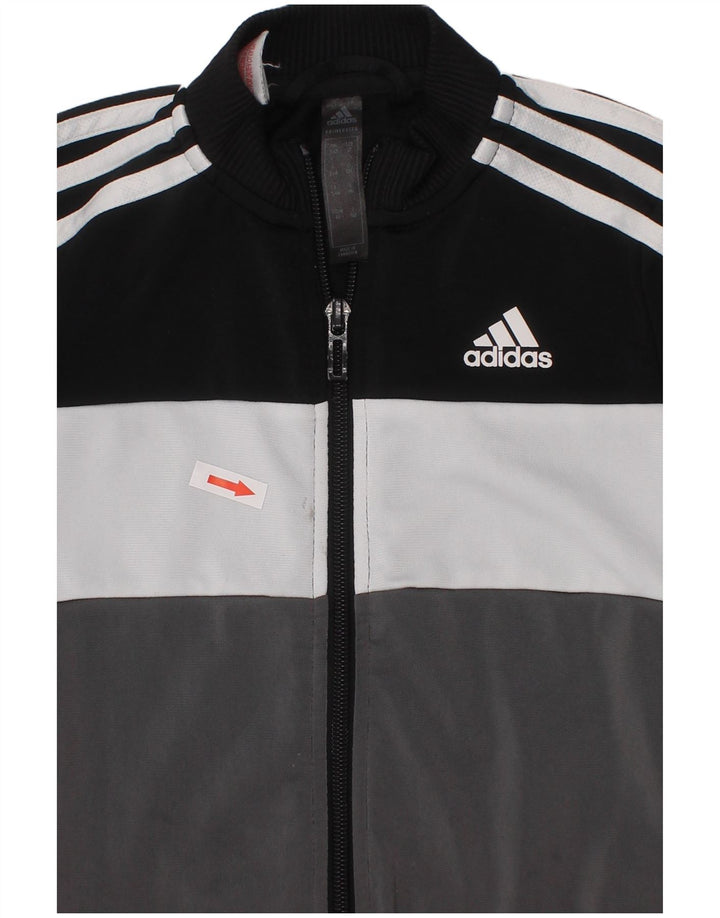 Спортивный костюм Adidas для мальчиков, верхняя куртка 3-4 лет, черный полиэстер с цветными блоками
