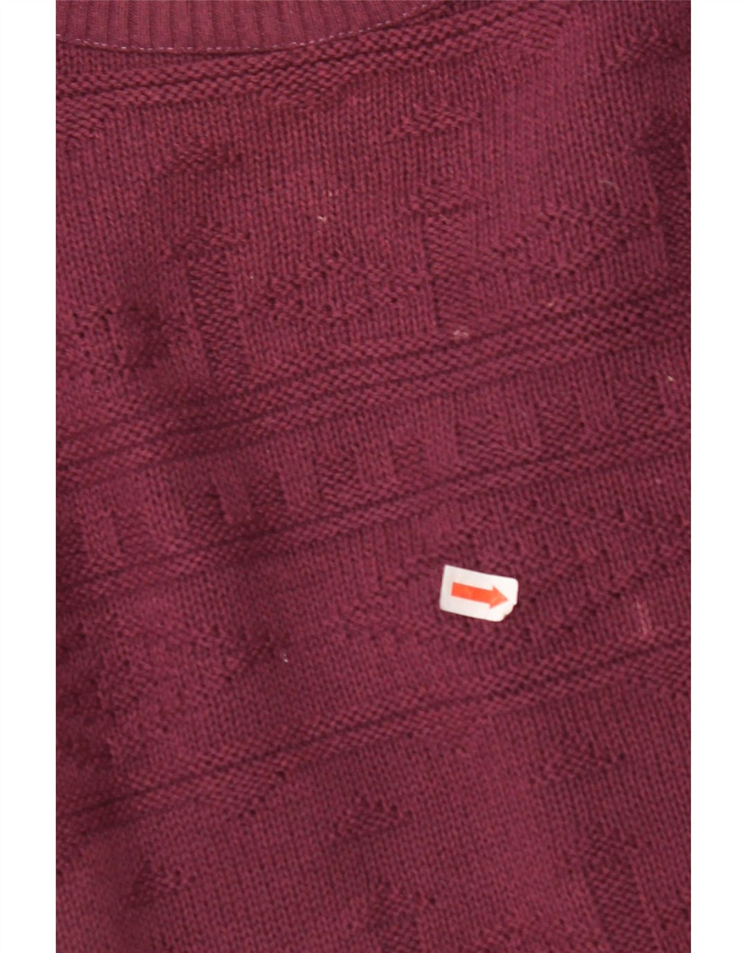 Мужской джемпер с круглым вырезом VINTAGE, большой бордовый цвет