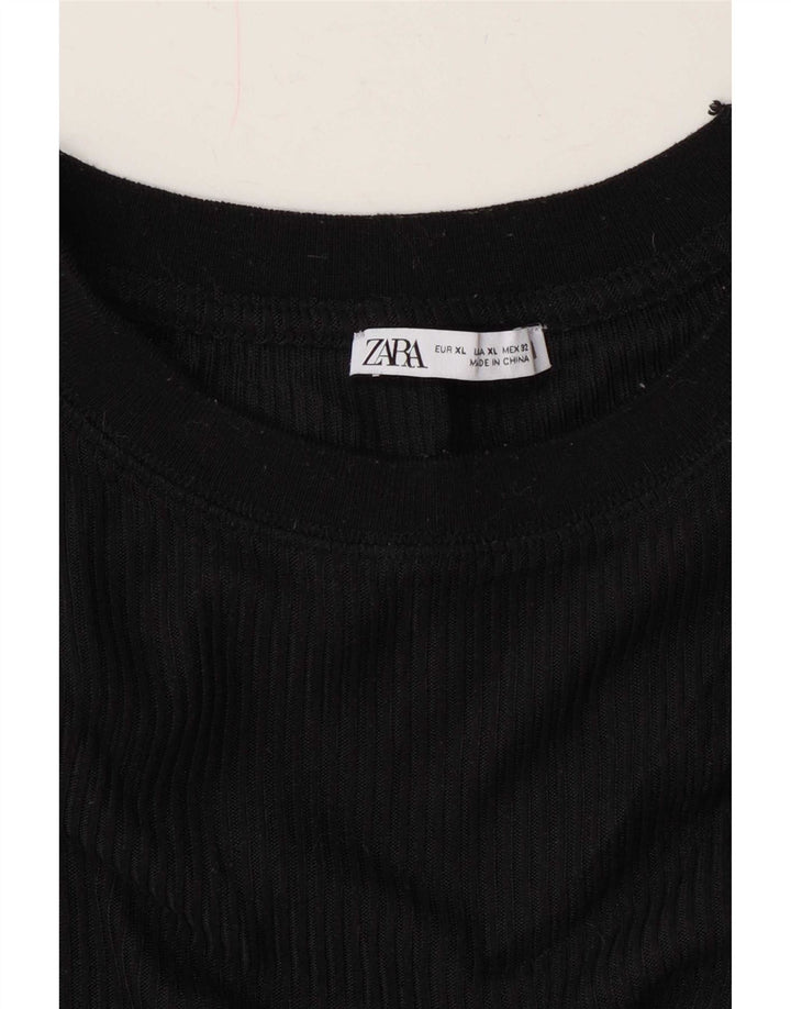 Мужской топ с длинным рукавом Zara XL, черный