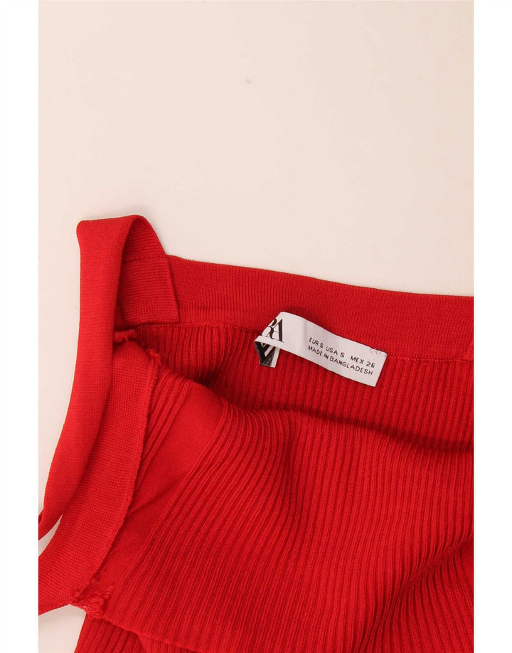 Женский топ на бретельках Zara UK 8, маленький красный