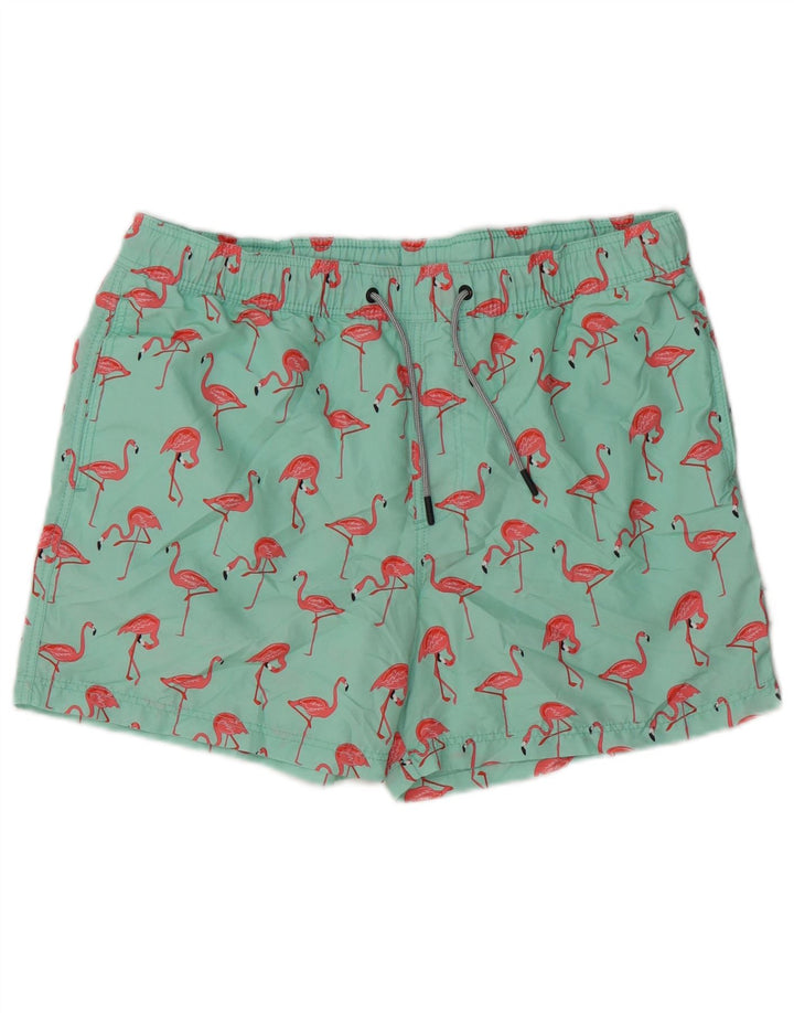 Мужские шорты для плавания Jack & Jones Flamingo, полиэстер, средний зеленый цвет