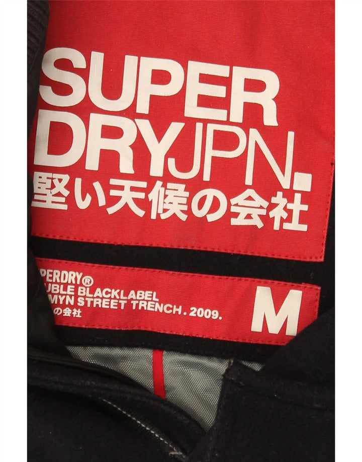 Мужская куртка Superdry в стиле милитари с графическим рисунком UK 38, средний темно-синий, шерсть
