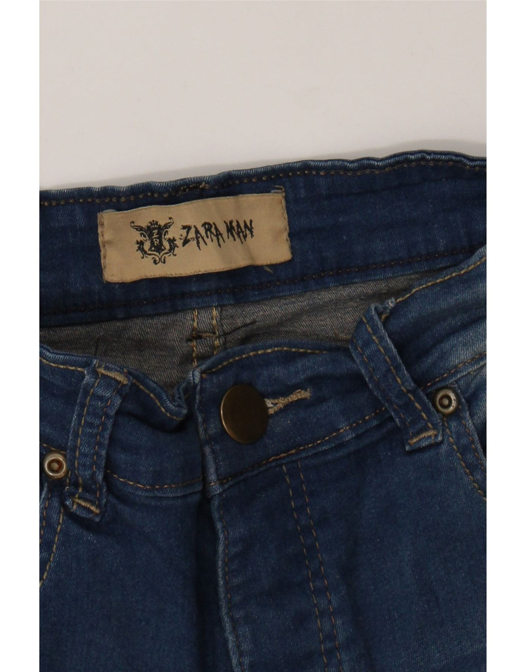 ZARA Mens Slim Jeans W30 L31 Navy Blue Colourblock