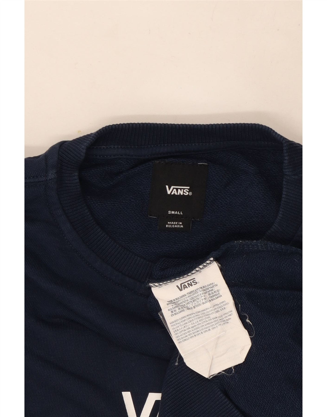 Мужской джемпер Vans, маленький темно-синий, хлопковый
