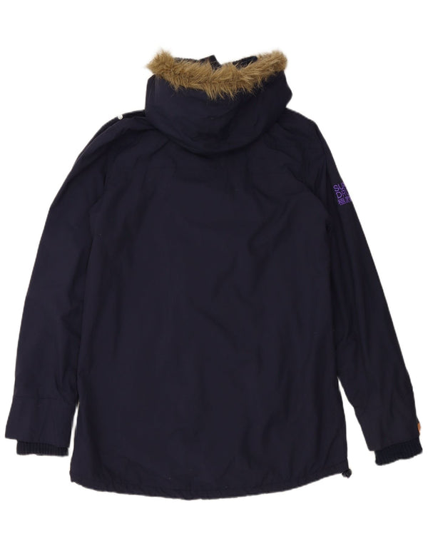 SUPERDRY Женская парка The Windparka Graphic UK 18 XL Темно-синяя