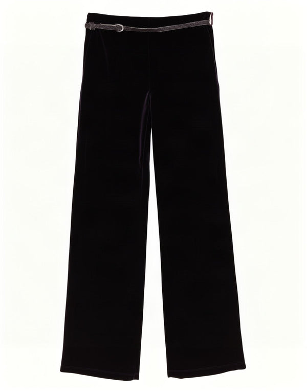 Женские велюровые повседневные брюки Marks & Spencer UK 8 Small W24 L31 Фиолетовые
