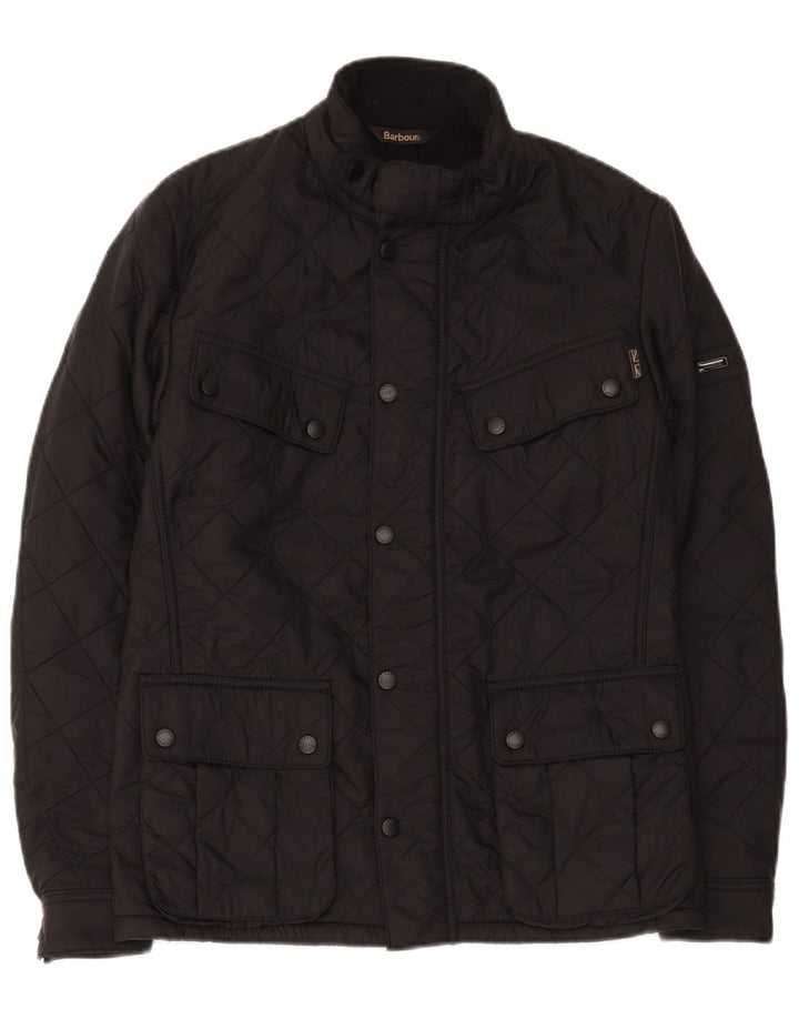 Мужская стеганая куртка Barbour UK 36 маленькая черная из полиэстера