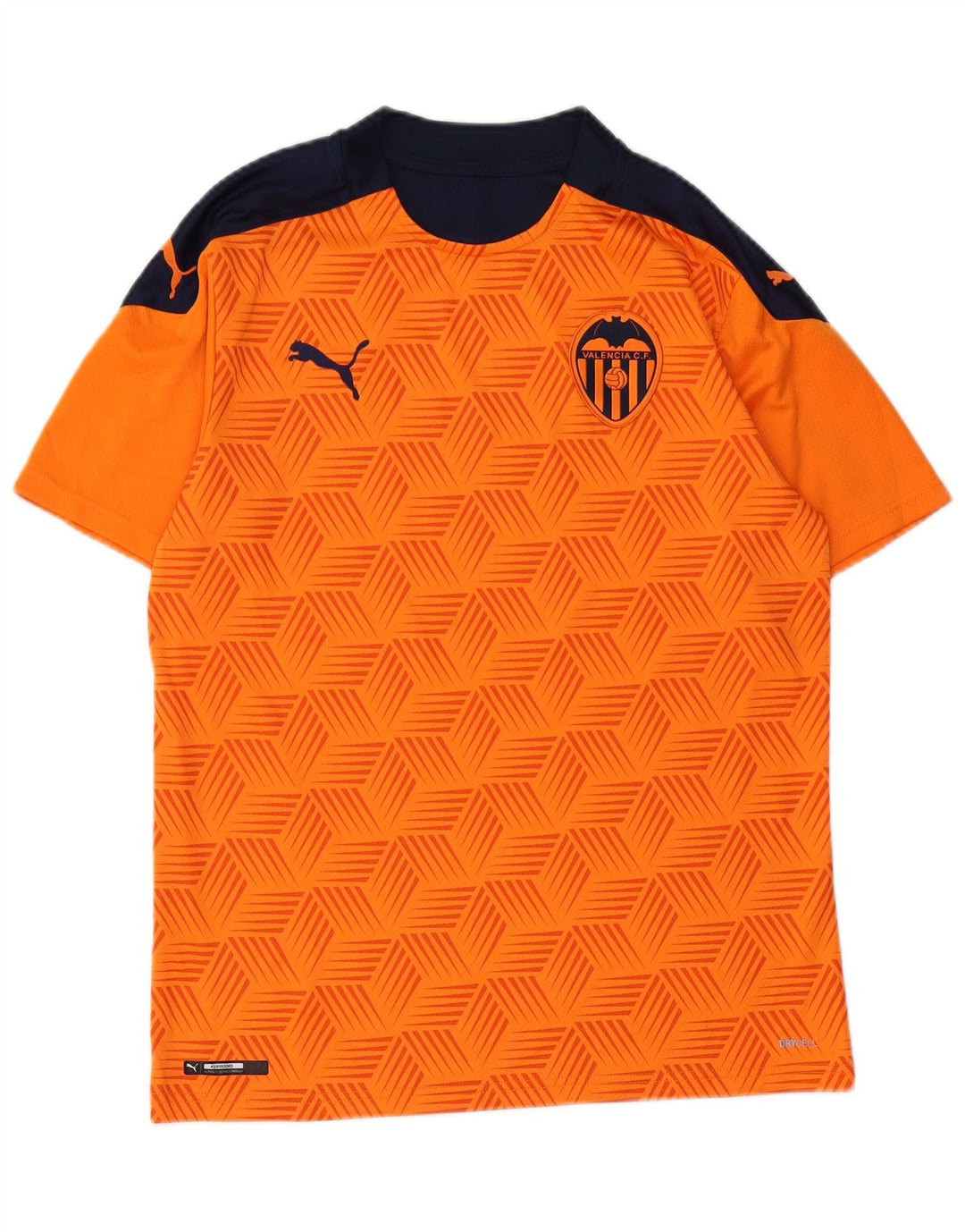 Мужская футболка Puma Valencia Верх среднего оранжевого цвета из полиэстера с цветными блоками