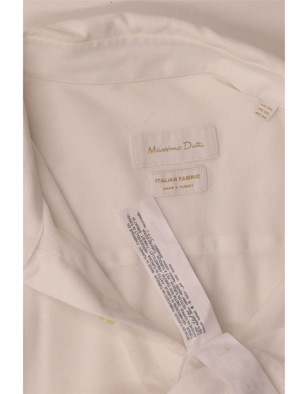 Мужская рубашка Massimo Dutti 2XL, белый хлопок