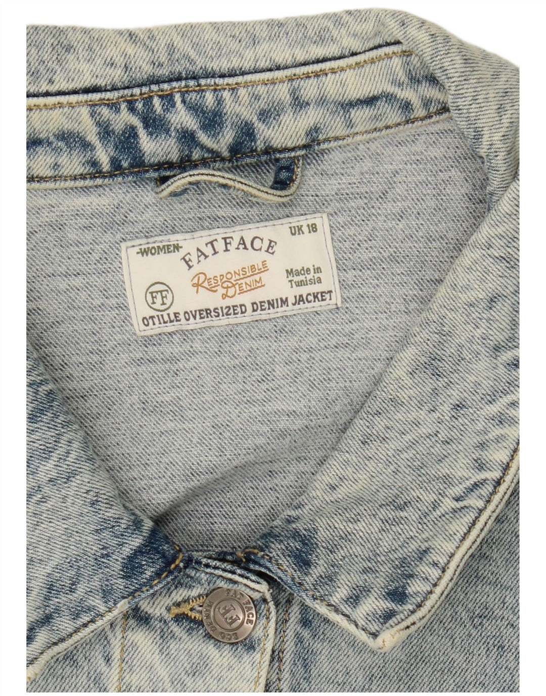 Женская джинсовая куртка Fat Face UK 18 XL, синяя, хлопок