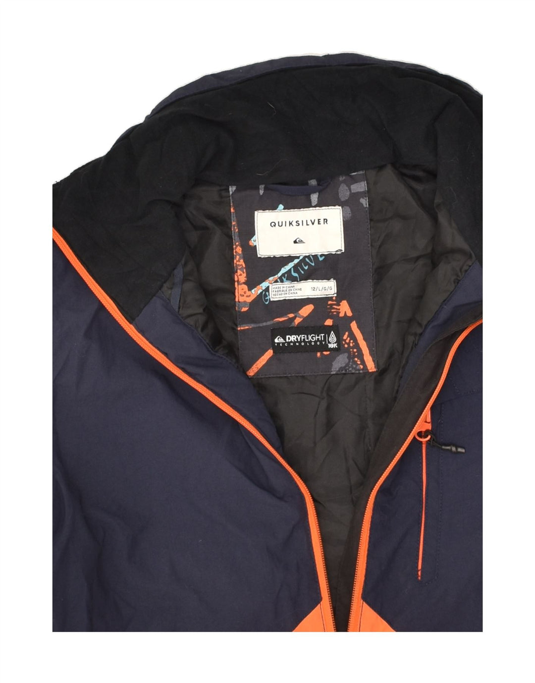 QUIKSILVER Boys Graphic Windbreaker Jacket 11-12 Years Large Navy Blue | Vintage Quiksilver | Thrift | Second-Hand Quiksilver | Used Clothing | Messina Hembry 