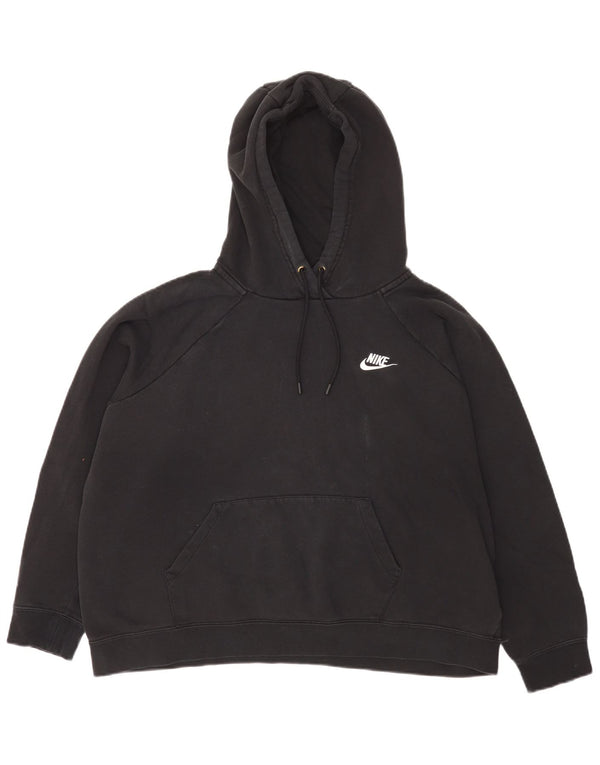 Женский джемпер с капюшоном свободного кроя Nike UK 18 XL, черный хлопок