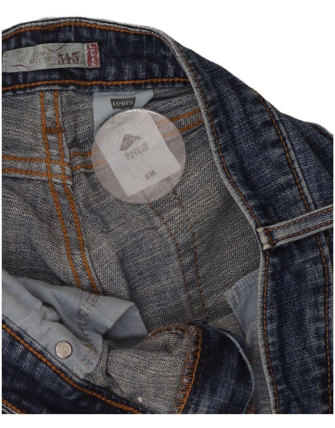 Женские джинсы Levi's 545 Low Bootcut США 6, средние W32 L28, синие, хлопок