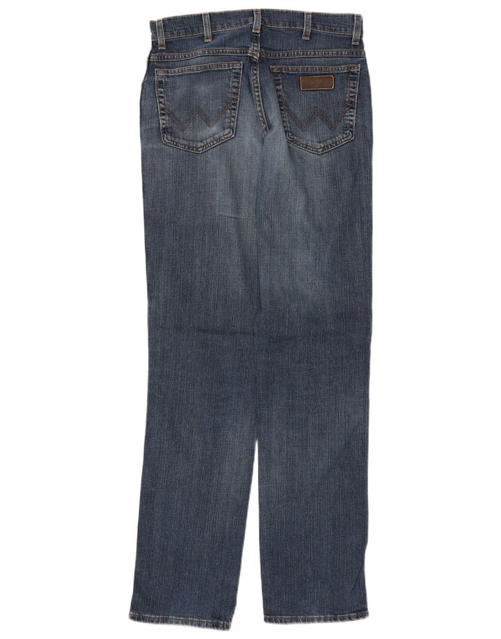 Мужские прямые джинсы WRANGLER техасский стрейч W32 L36, синий хлопок