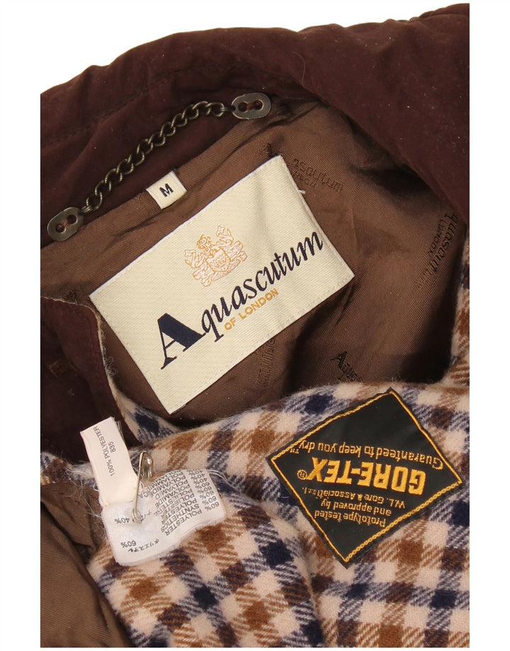 Женское пальто большого размера Aquascutum Gore-Tex UK 14, средний коричневый полиэстер