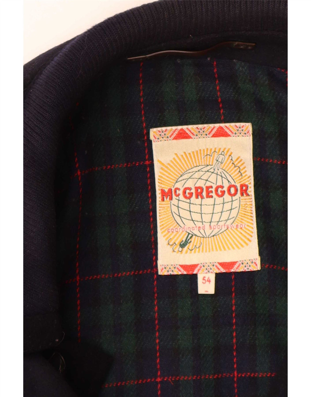 Мужская куртка MC Gregor IT 54 2XL Темно-синяя клетка в клетку Классическая шерсть
