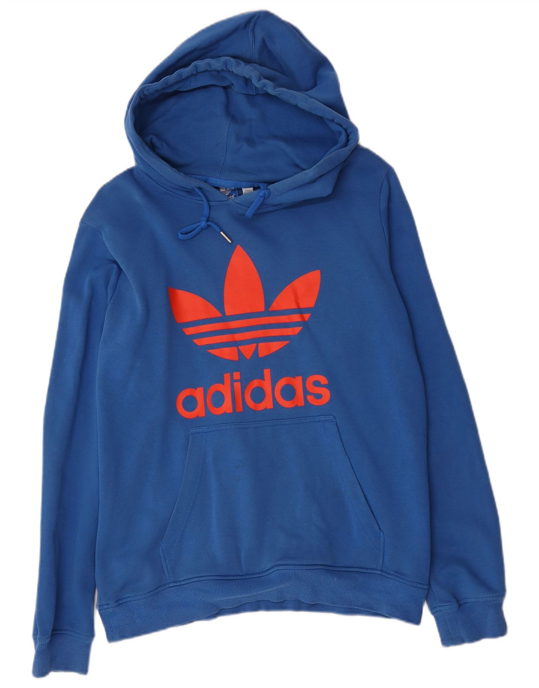 Мужской джемпер с капюшоном Adidas с рисунком, средний синий, хлопок