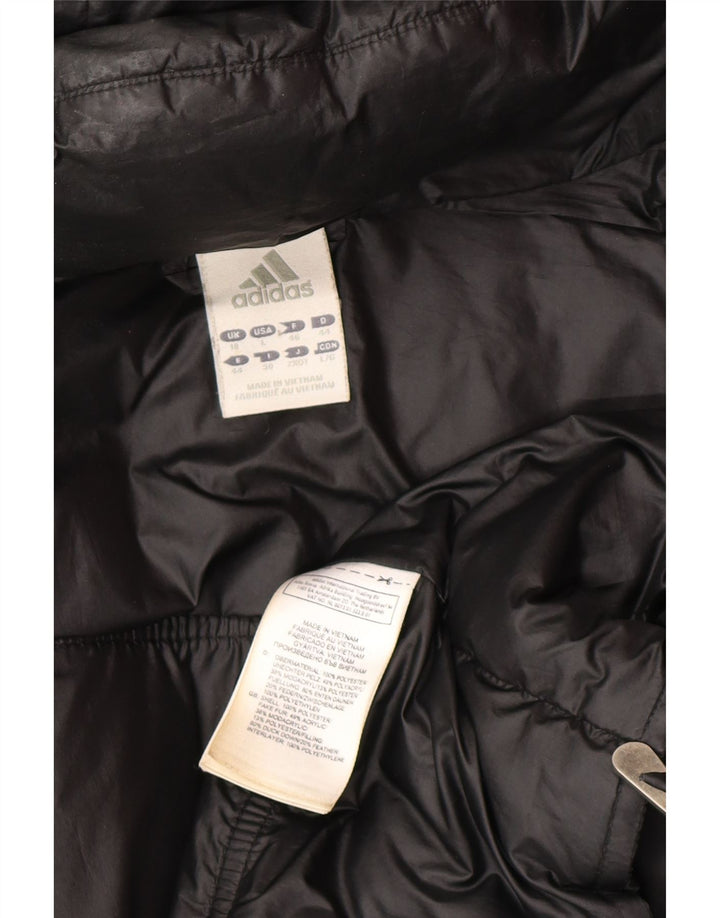 Женская утепленная куртка оверсайз с капюшоном Adidas UK 18 XL, черный полиэстер